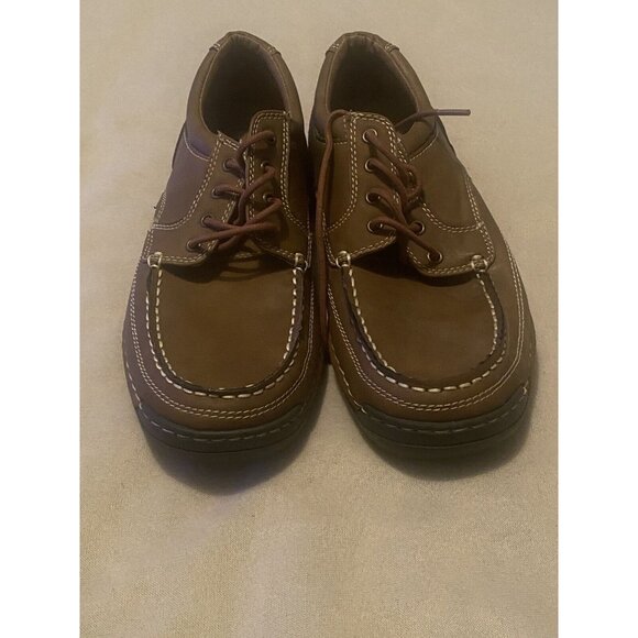 Izod Franklin Size 9M Mens Dark Tan Shoes Memory Foam - Picture 2 of 10